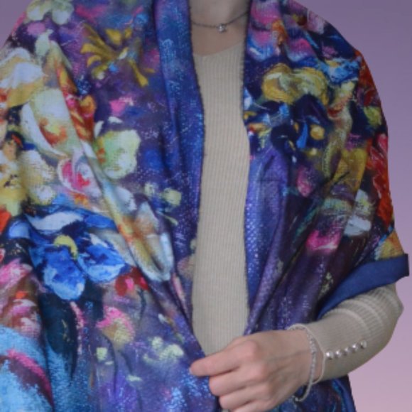 Woman extra long scarf - Picture 3 of 5